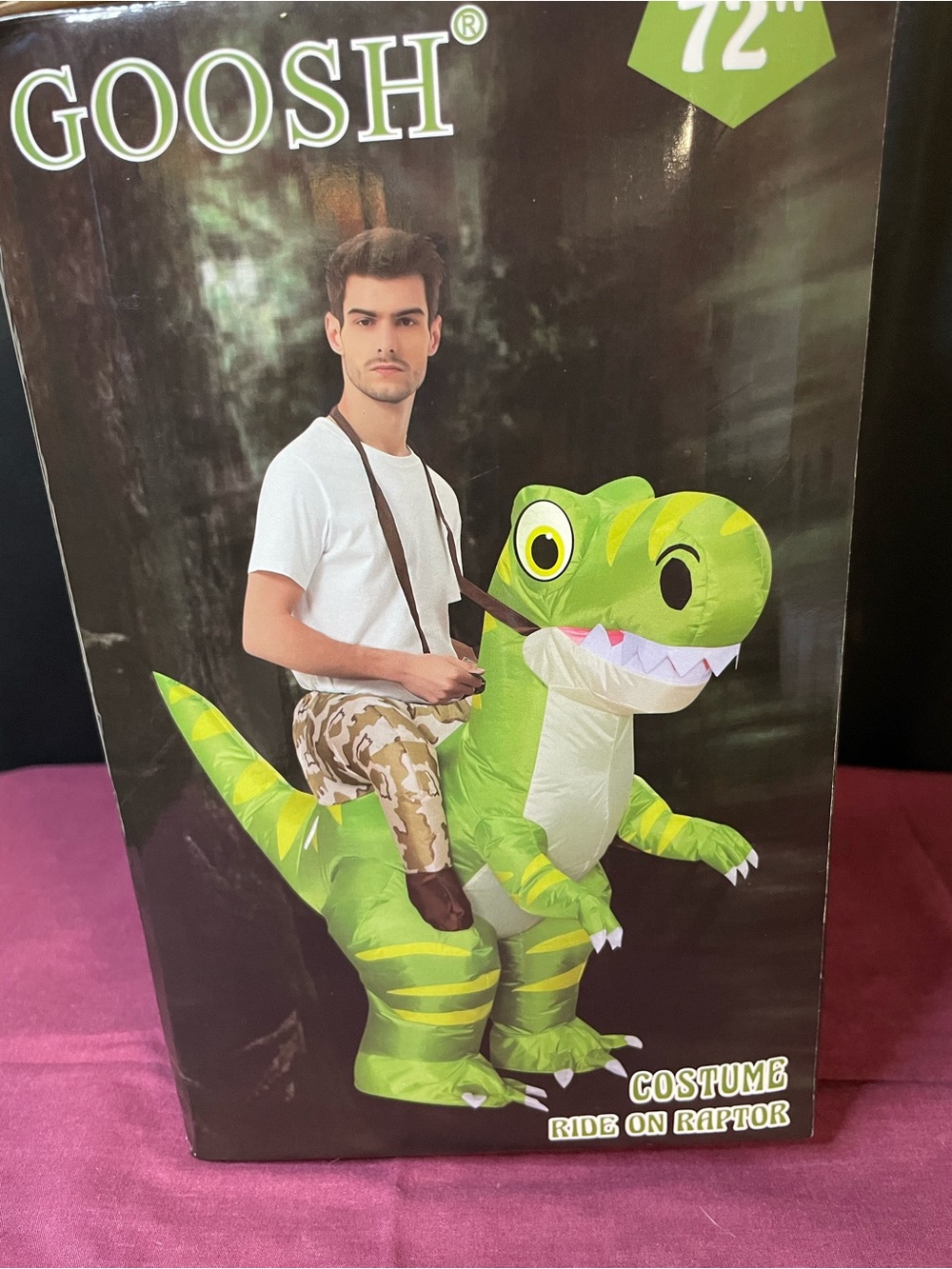 GOOSH Green Ride-On Raptor Costume - Picture 2 of 4